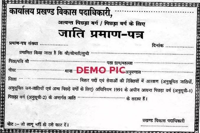 छात्र-छात्राओ को निःशुल्क जाति प्रमाण पत्र स्कूल में ही मिलेगा