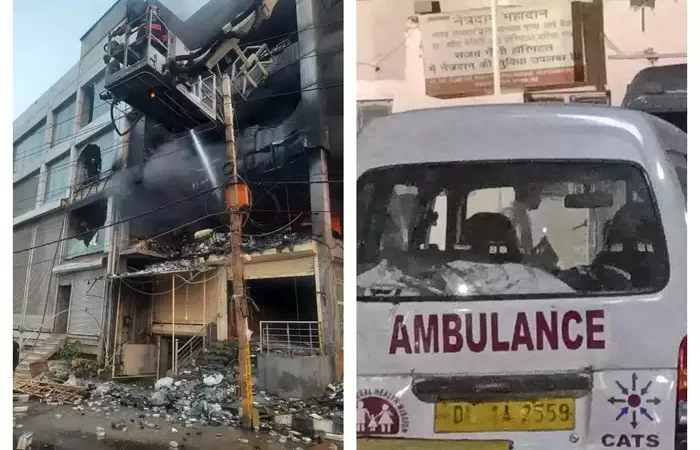 द‍िल्‍ली के मुंडका मेट्रो स्‍टेशन के पास बिल्डिंग में आग लगने से बड़ा हादसा, 26 की मौत, 12 घायल अस्‍पताल में भर्ती