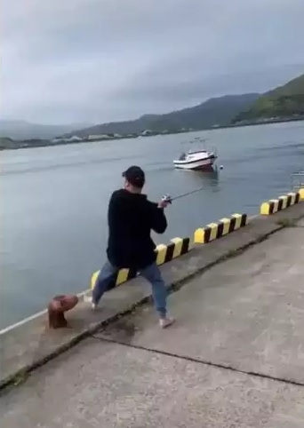 मछली पकड़ने के लिए दौड़ा था, ऐसा गिरा कि 3 करोड़ लोगों की हंसी निकल गई