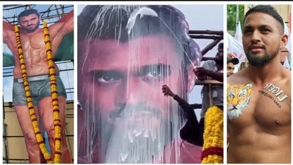 लाइगर’ के ट्रेलर लॉन्च पर खुशी से झूमे फैंस, किसी ने चढ़ाया दूध तो किसी ने बनाया टैटू