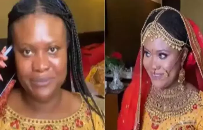 नाइजीरियाई महिला ने अपनी शादी में भारतीय दुल्हन की तरह से किया मेकओवर, वीडियो ने जीता दिल