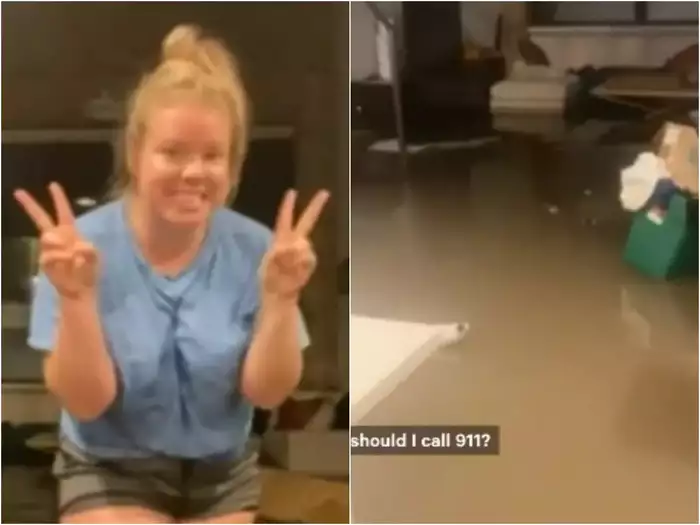 सोकर उठी महिला, घर में इतना पानी भर गया था कि मैकबुक से लेकर योगा मैट सब तैरता दिखा