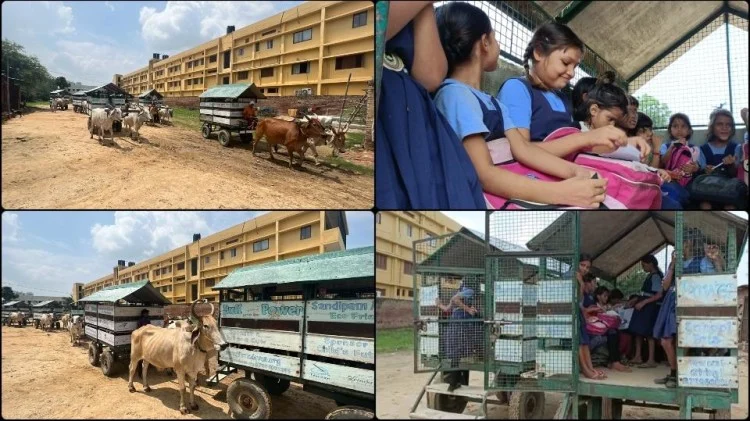 एक स्कूल ऐसा भी जहां बैलगाड़ियों से पढ़ने आती हैं छात्राएं, 12वीं तक मिलती है निशुल्क शिक्षा
