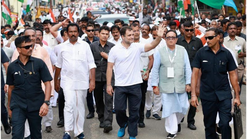 राहुल समेत 119 भारत यात्रियों ने शुरू की भारत जोड़ो यात्रा