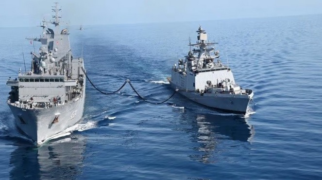 ऑस्ट्रेलिया में आईएनएस सतपुड़ा ने किया शक्ति प्रदर्शन