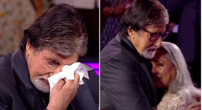 केबीसी के मंच पर जया से लिपटकर रोने लगे अमिताभ, अभिषेक ने संभाली हॉट सीट की कमान