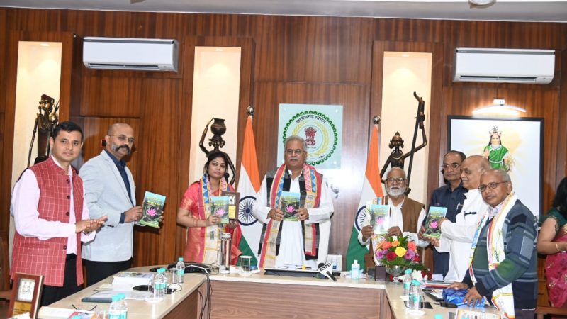 छत्तीसगढ़ी भाषा के 10 साहित्यकारों की रचनाओं का मुख्यमंत्री ने विमोचन