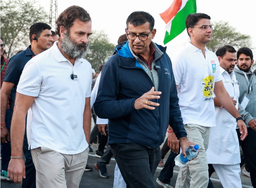 भारत जोड़ो यात्रा में शामिल हुए आरबीआई के पूर्व गवर्नर राजन