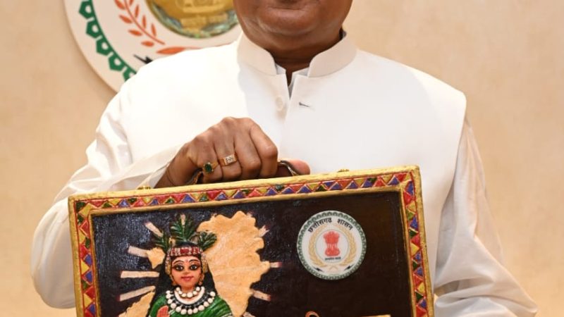 छत्तीसगढ़ी संस्कृति के रंग से रंगे ब्रीफकेस से निकला भरोसे का बजट