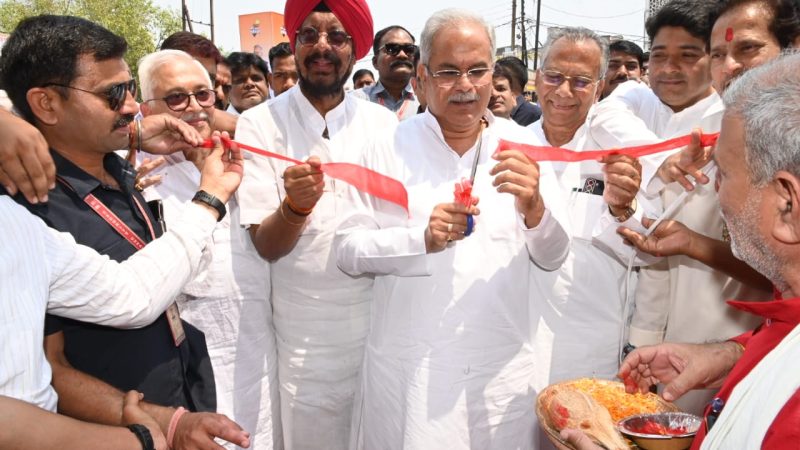 मुख्यमंत्री श्री भूपेश बघेल ने किया फाफाडीह वाल्टियर रेल लाइन फोरलेन रेल्वे अंडर ब्रिज का लोकार्पण