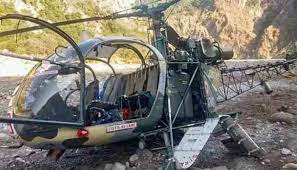 सेना का चीता हेलिकॉप्टर क्रैश, दो पायलटों की मौत