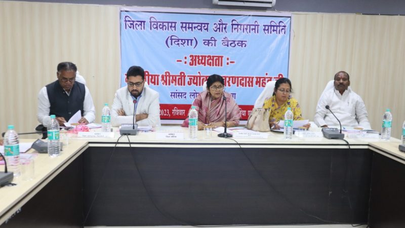 शासकीय योजनाओं के बेहतर क्रियान्वयन हेतु जनप्रतिनिधि तथा अधिकारी समन्वय के साथ करें कार्य – सांसद श्रीमती महंत