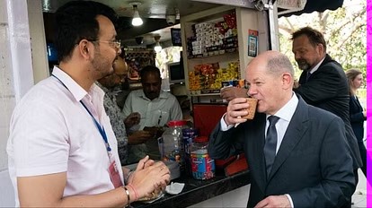 जर्मन चांसलर ने दिल्ली में नुक्कड़ पर ली चाय की चुस्की; बेंगलुरु में RCB खिलाड़ियों से मिले