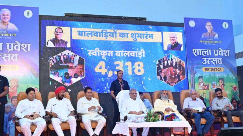 मुख्यमंत्री श्री भूपेश बघेल ने बालवाड़ी योजना के दूसरे चरण में 4318 बालवाड़ियों का शुभारंभ किया