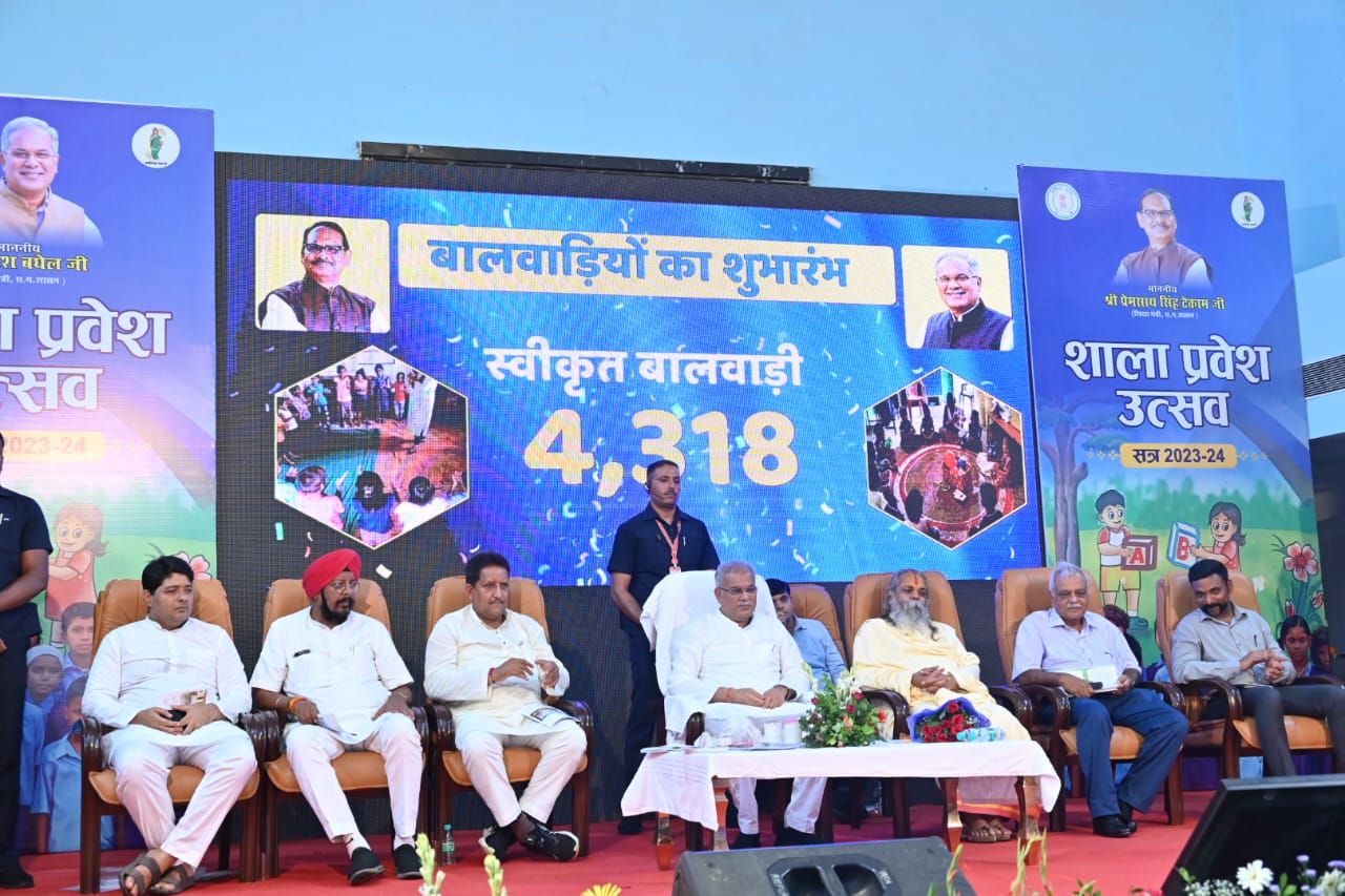 मुख्यमंत्री श्री भूपेश बघेल ने बालवाड़ी योजना के दूसरे चरण में 4318 बालवाड़ियों का शुभारंभ किया