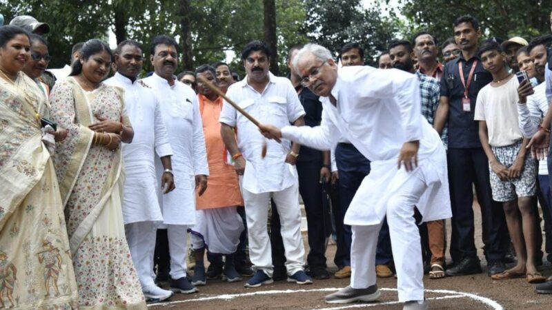 छत्तीसगढ़ के पहली तिहार से पारंपरिक खेलों की भी शुरुआत