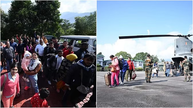 सिक्किम बाढ़ : पांच सौ से अधिक लोगों को निकाला