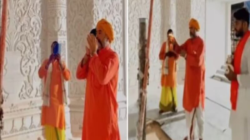 उद्घाटन से पहले निर्माणाधीन राम मंदिर के गर्भगृह में पहली आरती