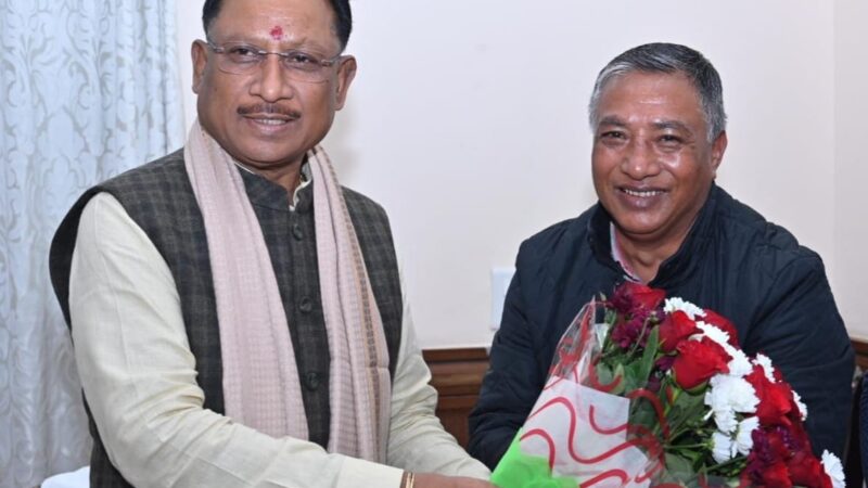 मुख्यमंत्री श्री विष्णु देव साय से मेघालय के मंत्री ने की सौजन्य मुलाकात