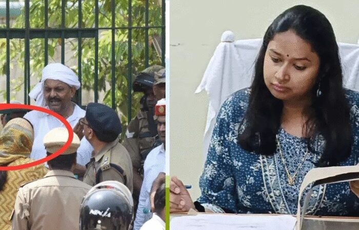 कब्रिस्तान में मुख्तार अंसारी के सांसद भाई से भिड़ गईं कलेक्टर