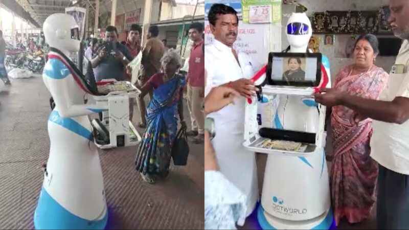 तमिलनाडु में रोबोट कर रहा चुनाव प्रचार, मांग रहा वोट