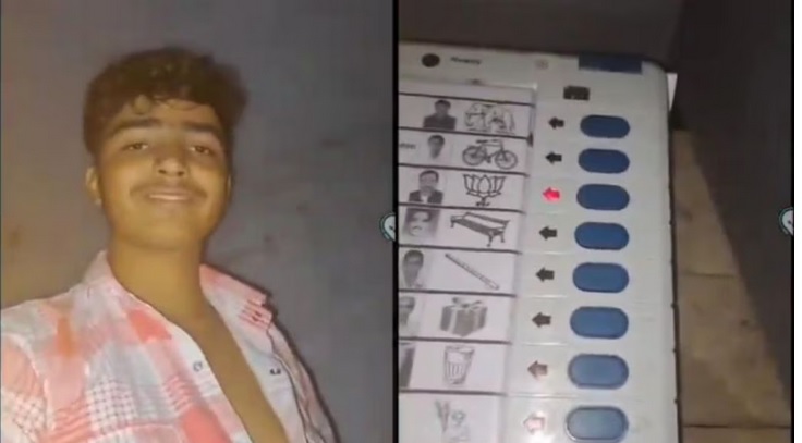 यूपी के एटा में एक लड़के ने किया 8 बार मतदान